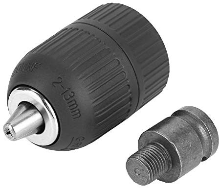 Mandrino a serraggio rapido, durevole, 2 – 13 mm, attacco fisso, regolabile, con adattatore per mandrino 1/2 per trapano elettrico per la conversione di