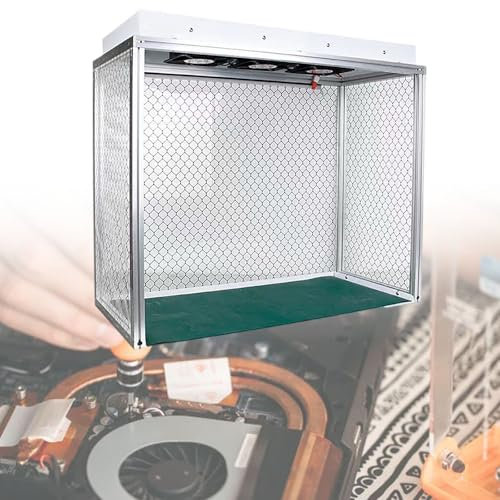 vnmudzeo Cappa A Flusso Laminare in Alluminio, Officina Portatile Senza Polvere, Filtro Antipolvere Elettrico di Pulizia Classe 100, per La Marcatura di Metalli