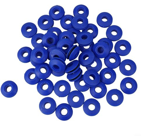 Oniissy 10/50 PCS plastic eyelets set round eyelets tarpaulin eyelets solar cover pool,Plastic Eyelets For Tarpaulin Repair Available,snap Eyelet Set(50pcs Blue)