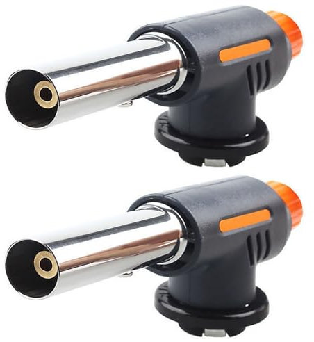 2PCS Blow Torch, Professional Kitchen Butane Torch, Propane Torch, Blows Flame Torch, Chef Cooking Torch for Creme Brulee, BBQ, Baking, Camping