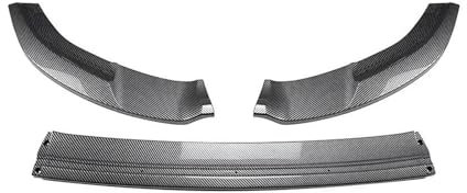 Auto Bumper Frontspoiler 3 Stücke Für VW Für Golf 7 Für MK7 Für GTI R Für GTD Für GTE 2012-2018 Auto Front Stoßstange Splitter Lip Spoiler Diffusor Seite(Kohlefaser-Optik)