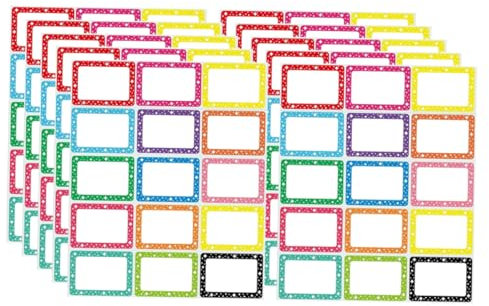 OFFSCH 10 Blatt Leere Selbstklebende Etiketten Klassifizierungsmarkierungen Namensschildaufkleber Blankoetiketten Artikelregister Namensschilder Für Schule Und Büro