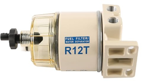 Sarini Kraftstofffilter R12T Boot Marine Rotationskraftstofffilter Wasserabscheider für Schnellbootmotor-Kraftstoffsystem Boot Marine Kraftstofffiltrationslösung