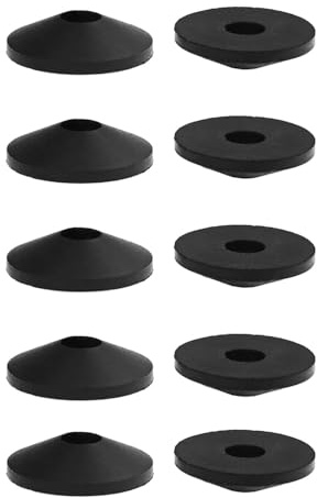 Lot de 10 rondelles coniques biseautées en caoutchouc pour réparation de réservoir de toilettes (42 mm de diamètre)