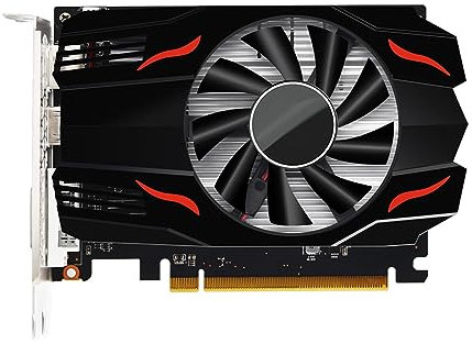 Junterone Tarjeta GráFica RX550 GDDR5 4GB 14Nm 128 bit 1365MHz 1500MHz PCI-E 8X 3.0 DP DVl Tarjeta de Video Compatible con