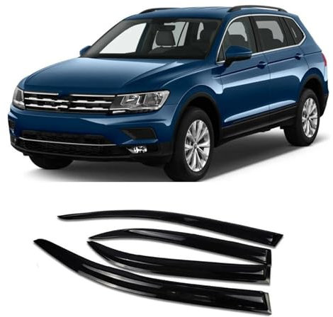 Auto Windabweiser Set Für VW Für Tiguan 2017-2021 Auto Tür Fenster Visier Wind Regen Sonne Rauch Schutz Deflektor Vent Schatten Regenmantel Regenabweiser