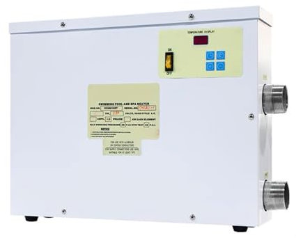 OUHFCASN Calentador de Agua eléctrico con Bomba de Calor for Piscinas de 12-18 kW, 220/380 W, for Piscinas elevadas y enterradas, spas y bañeras. Calefacción eficiente(220,18KW)