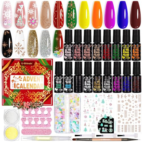 U-Shinein Nail Polish Advent Calendar 2025 24Pcs