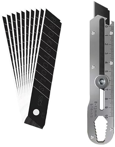 Cutter Profesional, Cutter De Seguridad, Cuchillas De Acero Inoxidable, Cuchillo De Arte, Con 10 Cuchillas