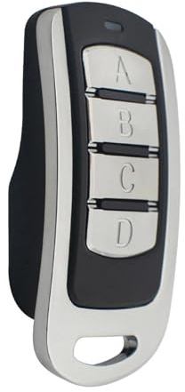 Garaje con Control Remoto, Mando A Distancia De Garaje 4 En 1, Multifrecuencia, 287-868MHz, Clon 434.42mhz 868.35mhz 433.92, Control Puerta, Transmisor Fob(Silver-Button)