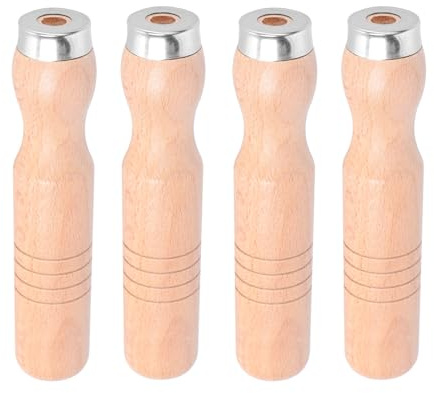 Zerodeko Limas Manuales para Trabajar Madera 4 Piezas Mango de Madera de Haya Roja Nº 5 Ergonómicas y Resistentes para Uso en Bricolaje y Carpintería 10-16 Pulgadas