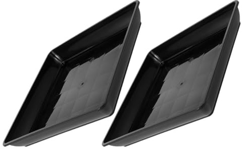 MOTHNUR Vassoi Quadrati per Piante Set da 2 Pezzi Sottovasi per Vasi da Appartamento Plastica Resistente Design Antigoccia Dimensioni 30 X 30 X 410 CM