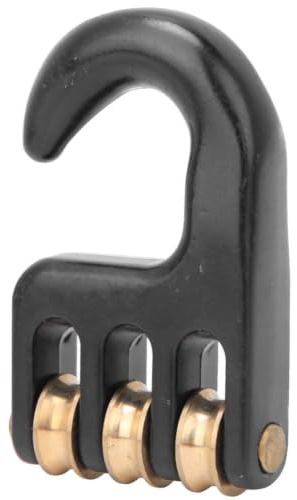 Windsurf Riemenscheibenhaken, Aluminiumlegierung 3 Rollen Rad Segelbrett Riemenscheibenhaken, Universeller Windsurf Rigging Riemenscheibenhaken, Windsurfing Rigging Pulley Hook Hardware Zubehör