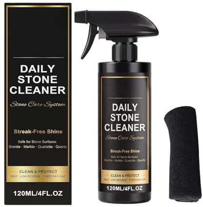 Pulitore Per Pietra Da Cucina | Pulizia Lucidatura Asciugatura Rapida - Spray Detergente Per Pietra Quarzo | Per Casa Cucina Bagno Doccia Parete Lavello Piastrelle Marmo Laminato