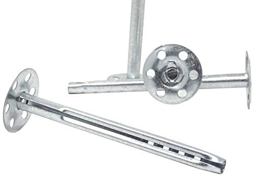 SBS Tellerdübel 8 x 140 mm 20 Stück Schlagdübel Dämmdübel Metall-Teller-Dübel Metall-Dämmstoffhalter