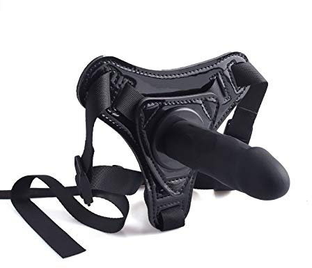 Strap on cintura regolabile indossabile dildo realistico nero fallo sesso safico sodomia
