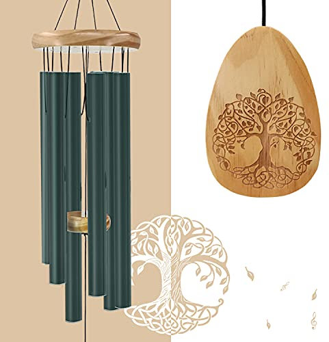 Astarin Campanelli a vento per esterni, grande tono profondo, 76 cm, commemorativo per esterni, unico, incisione Lifetree, scacciaspiriti per la persona cara, regalo commemorativo per famiglia,