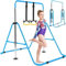 Barre horizontale de gymnastique pour enfants, jardin, maison, étirement, pliable, équipement de barre d'entraînement extensible en hauteur réglable pour garçons et filles, couleur rose, bleu,
