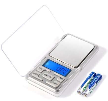 Brencco Bascula Precision, Báscula de Precisión Mini Balanza Precision Digital Bascula Cocina 500g/0,01g Balanza Precision para Cocina Ingredientes Joyería Café