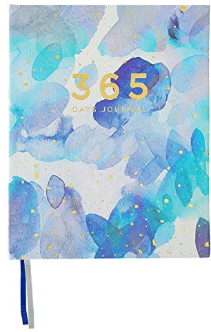 Idena 12254 - Journal 365 Tage, gepunktet, 160 x 197 mm, 368 Seiten, 100 g/m², mit Froschtasche und zwei Lesebändern, 1 Stück