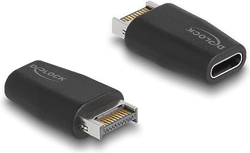 DeLOCK 66059 Changeur de Genre de Câble USB C Femelle (USB 3.2 Gen 2) vers USB Type-A (USB 3.2 Gen 2) Noir