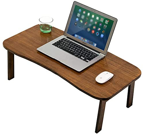 TAOZUYING Klappbett Schreibtisch Laptopbett Tablett Multitasking-Bambus-Schoßtisch Faltbarer TV-Tablett Tisch Lesetablett für Diätkost (Color : Brown, Size : 70 * 38 * 26cm) Marriage
