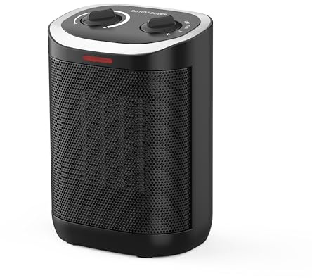 Small Space Heater, Portable 1500W Ceramic Space Heater for Indoor Use, Overheated & Tip-Over Safety Protection, Personal Electric Space Heater with Thermostat for Desk, Office, Home, and Room Use