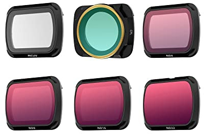 [Drohnenteile] for Mavic Air 2 Objektivfilter MCUV CPL ND4 ND8 ND16 ND32 ND/PL Filter for DJI Mavic Air 2 Drone Camera Lens Kit Zubehör (Color : 6 in 1)