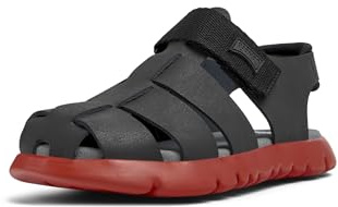 Camper Jungen Oruga K800242 T-Strap Sandal, Black 026, 28 EU