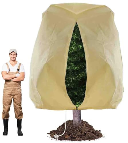 SYITCUN 240x200cm Huge Plant Covers Freeze Protection,Breathable Plant Blanket for Outdoor Plants,Thickened Frost Cloth Plant Cover for Winter with Zipper Drawstring,Adjustable Easy Observe,Reusable