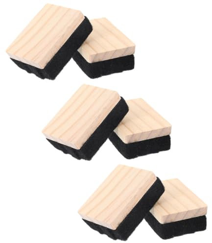 MAGICLULU 6stücke Holz Tafelwischer Mit Filz Tragbarer Tafelwischerreiniger Für Schule Unterrichtsbedarf Leicht Zu Reinigen Schont Tafeln