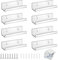 Mocrop 8 Pièces Transparent Accroche Vinyle Mural Etagere Mural Disque Vinyle en Acrylique Support Mural pour Disques Vinyles Support Vinyle Mural, pour Chambre à Coucher, Panneaux, Photos, CD