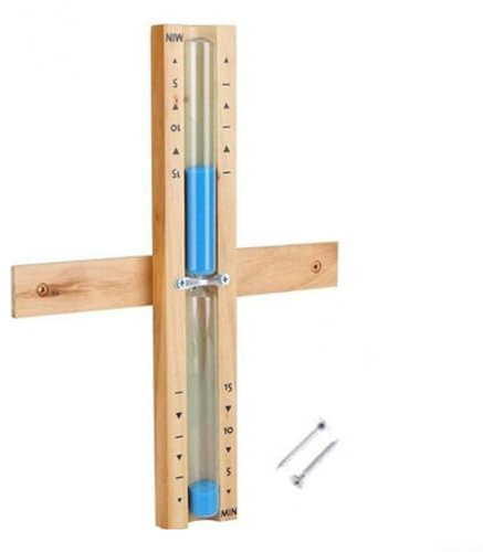 ZAMETTER Temporizador de arena de reloj de arena para sauna, temporizador de reloj de arena de 15 minutos para relajación en sala de vapor (azul)