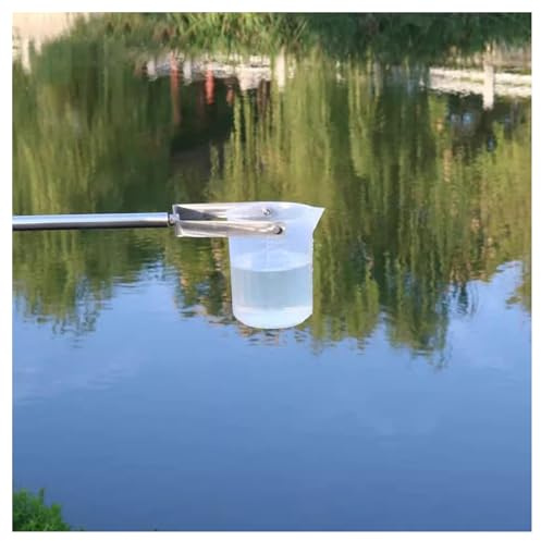 DFANCE Stainless Steel Telescopic Water Sampler & PP Plastics Pendulum Beaker Sampler Ladle Swimming Pool Cleaning Kit Pool Skimmer Water Sampling Pole Sampler Rod(Size:500ml(1.23-5m))