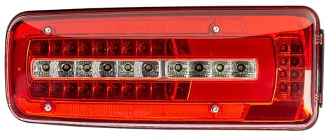 LONGLING Rückleuchte Heckleuchte Links 24V LED Rücklicht Stecker auf der Rückseite mit Kennzeichenleuchte Für MAN Lkw TGS/TGX/TGA/TGL/TGM
