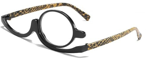 DWFEYOI Make-up Brillen, Drehbare Einzellinsen Schminkbrille, Drehbare Make-Up-Brillen,Tragbare Flip Nach Unten Kosmetik Brille für Frauen, Make-up Essential Werkzeug