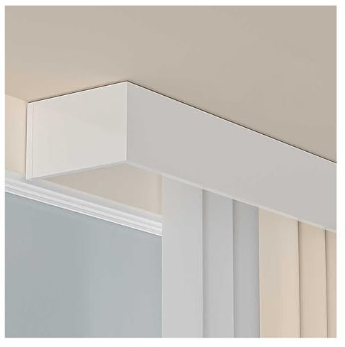 Generisch Aluminium-Fenster-Gesims-Volantkasten für Vorhänge, Jalousien – Wandmontage, Robustes Vorhang-Gesims-Panel (1,4 m/4,6 Fuß)