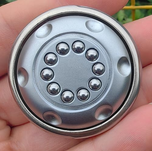 T-Conceal EDC Magnetic Metal Stress Relief Spinner-Spinner-Spielzeug, Angst reduzieren EDC-Zappelspielzeug für Fokus und ruhiges, tragbares Büro und Heimgebrauch (Silber)