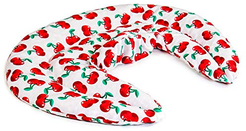 Coussin de nuque avec col montant - cherry-white - Coussin aux graines de groseilles - Confortable coussin thermique aux graines pour la nuque
