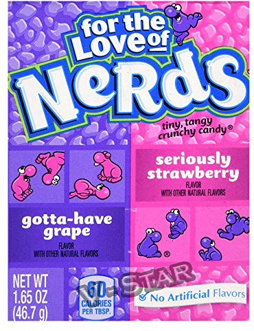 WONKA – Bonbons américains rétro Nerds (raisin et fraise (46,7 g))