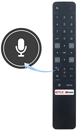 RC901V FMR1 Télécommande de remplacement 06-BTZNYY-ARC901V Télécommande pour TCL Smart TV 50C725 55C725 65C725 75C725 55C727 65C727 75C727 55C825 65C825 75C825 85C825 98C735 43P725 50P725 55P72565P725