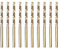 Meccion HSS Cobalt Jobber Drill Bit 10pcs 3.0mm Twist Drill Bit for Drilling Stainless Steel and Metal