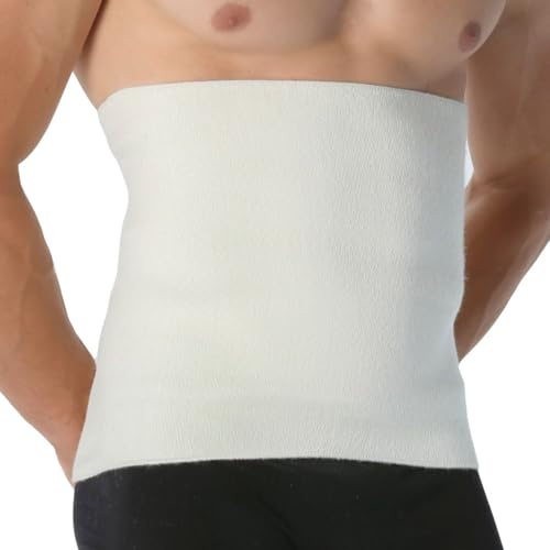 Easy8 - (Weiß, S Bauchweggürtel, Nierenwärmer Herren, Bauchbinde aus Wolle, Rückenwärmer, Nierengurt, Bauchgurt, Bauchband, Damen, Unisex, thermisch, elastisch | Wärmend, stützend, Bauchmuskeltrainer, männlicher Bauch, Nierenabdeckung, Rückenschmerzen, Bauch, Bauch, Nieren, Unisex