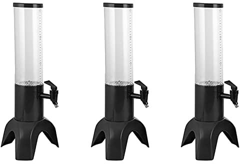 Ronlok 3X 1.5L dispensadores de cerveza fácil de limpiar grifo integrado con tubo de hielo y luz LED dispensador de de bebida brillante negro
