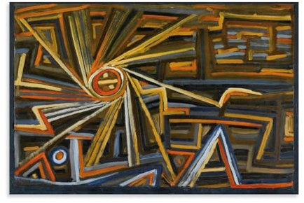 NgAnoh Strahlung und Rotation von Paul Klee Leinwanddruck, Kunstdruck auf Leinwand, modernes Familienschlafzimmer, 30 x 45 cm