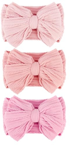 AQOKKA Baby Bows Headbands Nylon Baby Girl Headbands Newborn Hairbands Toddler Hair Accessories for Girls Infant Kids