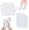 Lot de 4 paires de chaussettes et gants hydratants pour les pieds, gants améliorant l'humidité, lotion en coton, chaussettes hydratantes pour la nuit, réparation des mains et des pieds secs