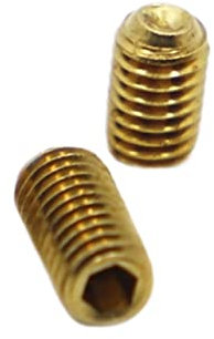 RKODRSMG 2/5/10 Stück DIN916 M2 M2.5 M3 M4 M5 M6 M8 M10 Messing Sechskant Innensechskant Stellschrauben mit Cup Point Madenschrauben Schrauben(4mm,M4 5pcs)