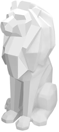 Diheohg Estatua de León Decoración de León – Regalos para Hombres Geométrica Escultura Elegante Figura de León Decoración para Salón Oficina Duradera