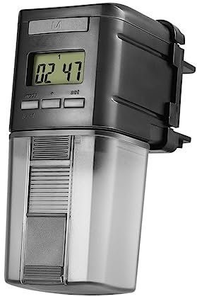POPETPOP 1pc Automatic Fish Feeder for Aquarium Moisture Auto Fish Feeder 1-4 Times Daily Feeding Easy Refill Control
